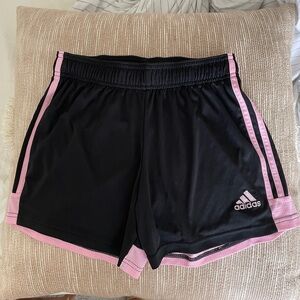 Adidas Aeroready soccer athletic pink and black shorts